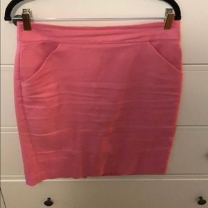 Pink  J Crew Factory pencil skirt